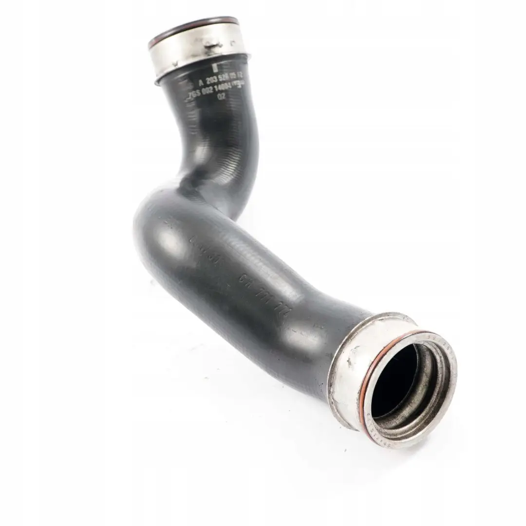Rura wąż przewód intercoolera lewa do Mercedes C W203 o numerze A2035280582 Mercedes C W203 Rura wąż przewód intercoolera lewa - SKU A2035280582 - Numer Części A2035280582