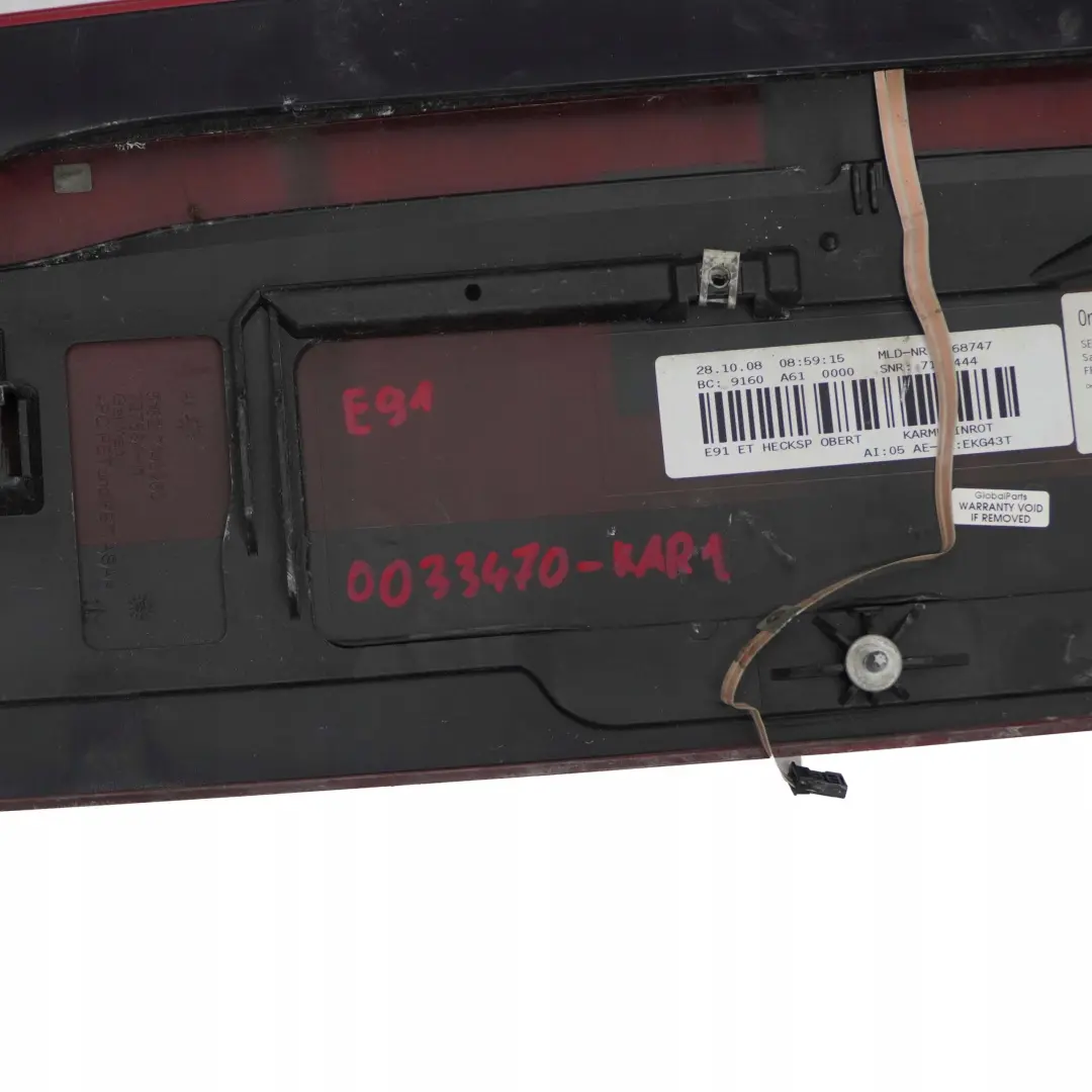 BMW E91 Touring Trunk Lid Spoiler Trasero Karmesinrot Rojo Carmesi - A61 - SKU 0033470-KAR1 - Número de pieza 0033470