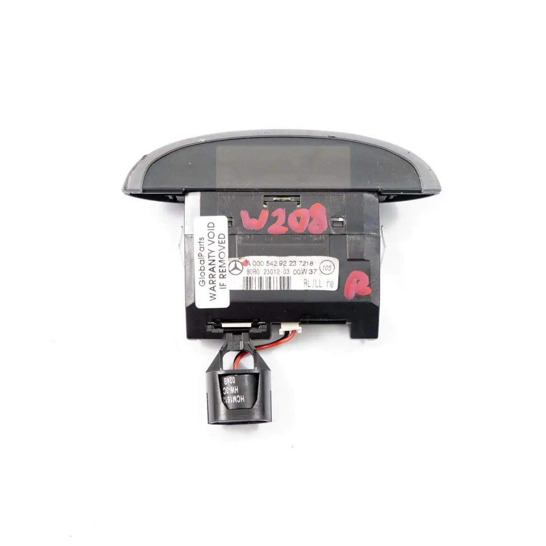 W208 Pantalla De advertencia del sistema De aparcamiento derecho para Mercedes W202 con número de pieza A0005429223 Mercedes W202 W208 Pantalla De advertencia del sistema De aparcamiento derecho - SKU A0005429223 - Número de pieza A0005429223