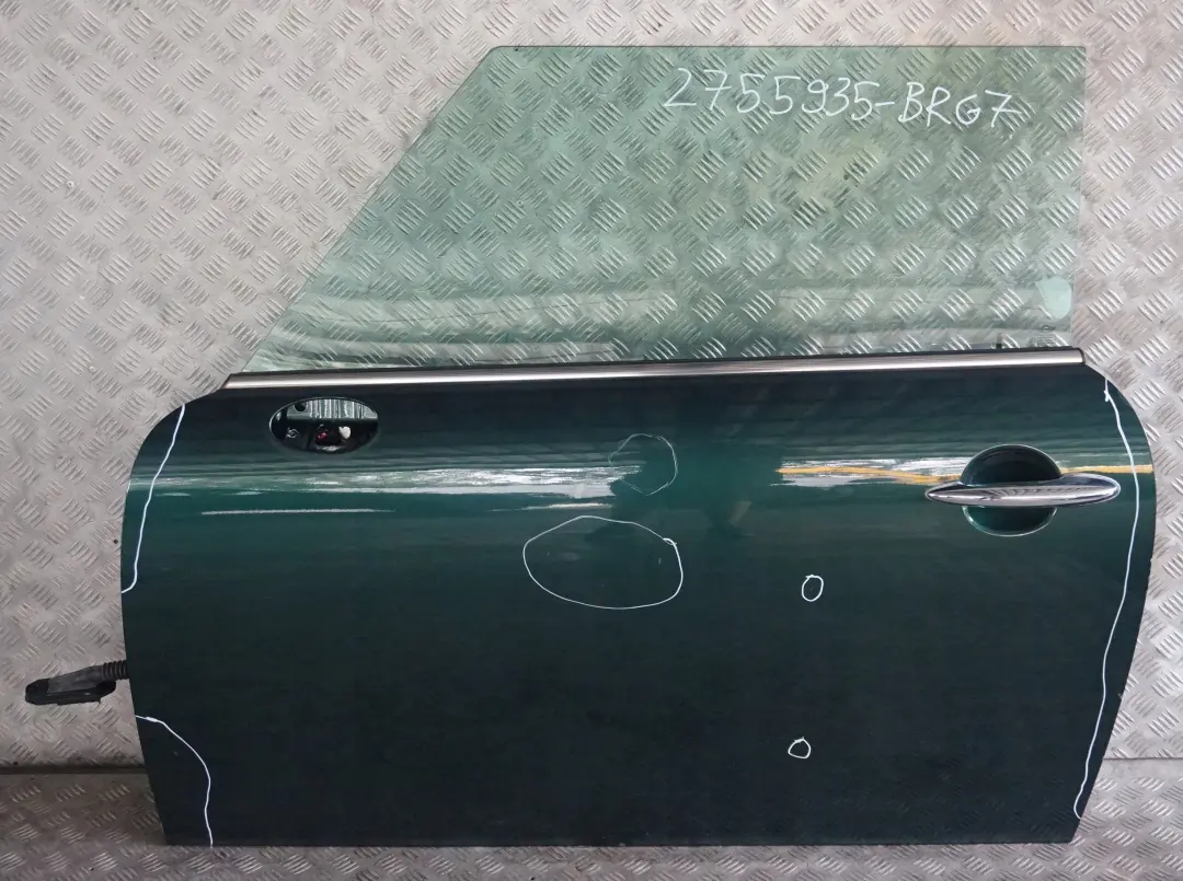 Door Front Left N/S British Racing Green to BMW MINI Cooper 7 R55 R56 R57 R58 R59 with Part number 2755935 BMW MINI Cooper 7 R55 R56 R57 R58 R59 Door Front Left N/S British Racing Green - SKU 2755935-BRG7 - Part number 2755935