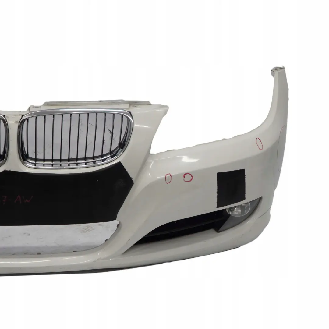 Front Bumper Trim Panel Complete Alpinweiss 3 White - 300 to BMW E90 E91 LCI with Part number 0036838 BMW E90 E91 LCI Front Bumper Trim Panel Complete Alpinweiss 3 White - 300 - SKU 0036837-AW - Part number 0036838