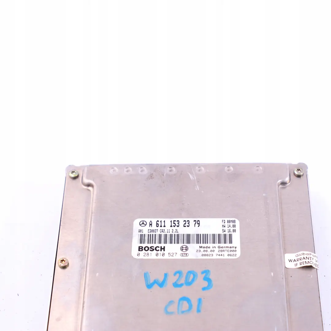 Mercedes-Benz W203 C 220 CDI OM611 Engine Control Unit Module ECU to with Part number A6111532379 Mercedes-Benz W203 C 220 CDI OM611 Engine Control Unit Module ECU - SKU A6111532379 - Part number A6111532379