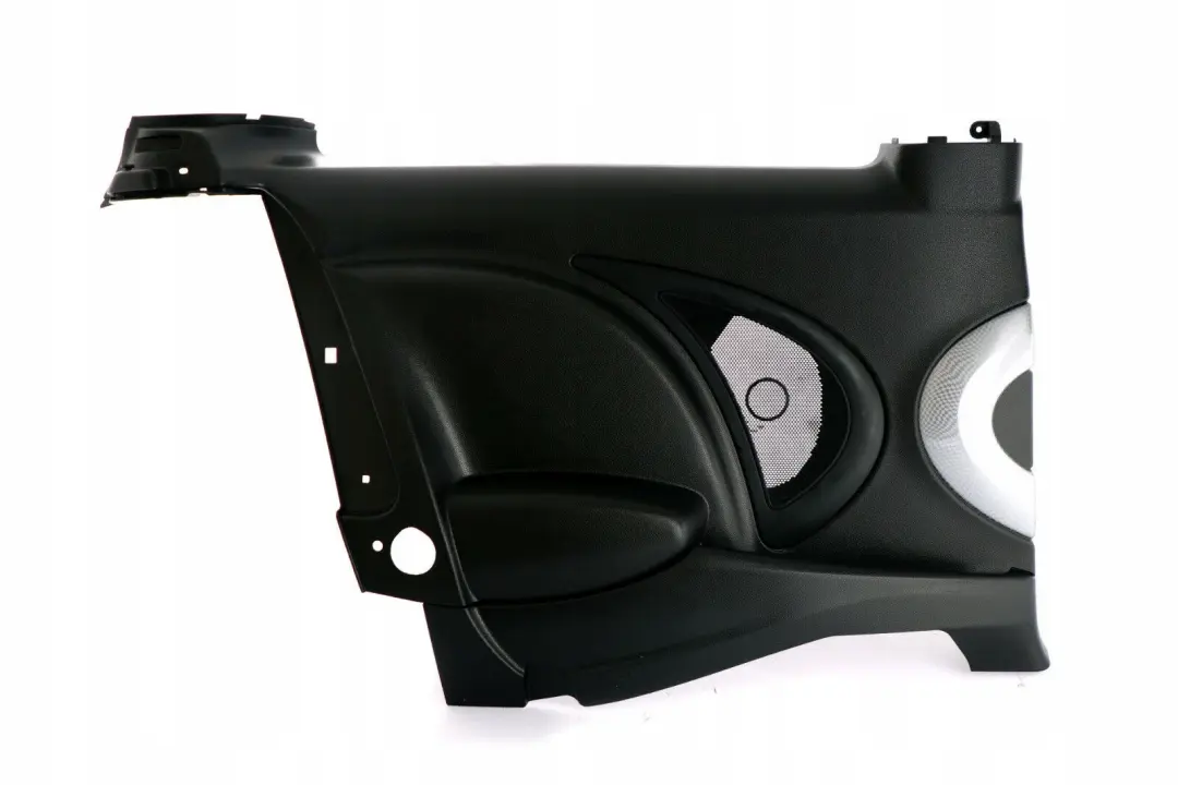 Rivestimento Laterale Posteriore SX Pannello Porta Nero Argento per Mini Cooper R56 con numero di parte 51432756047 Mini Cooper R56 Rivestimento Laterale Posteriore SX Pannello Porta Nero Argento - SKU 2756047 - Numero di parte 51432756047