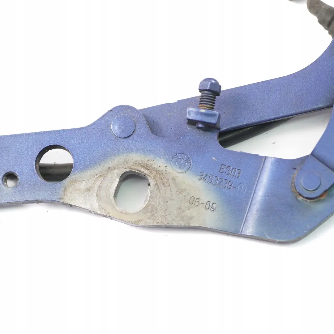 BMW X3 Series E83 Front Bonnet Hood Left Hinge N/S Montegoblau Blue - A51 - SKU 3411447-MTB - Part number 3411447
