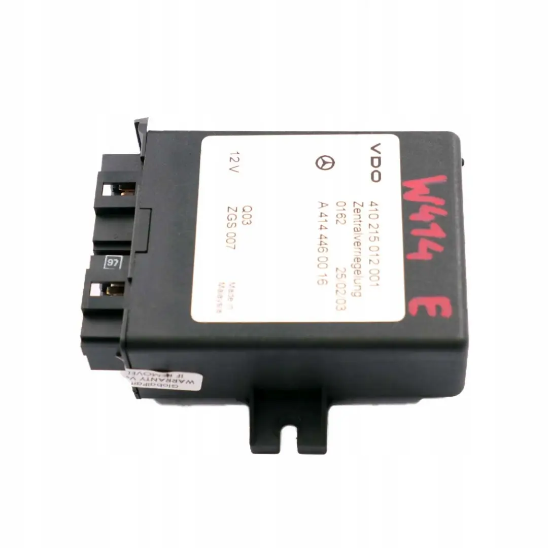 W414 Modulo Cierre Centralizado Unidad Control ECU para Mercedes Vaneo con número de pieza A4144460016 Mercedes Vaneo W414 Modulo Cierre Centralizado Unidad Control ECU - SKU A4144460016 - Número de pieza A4144460016