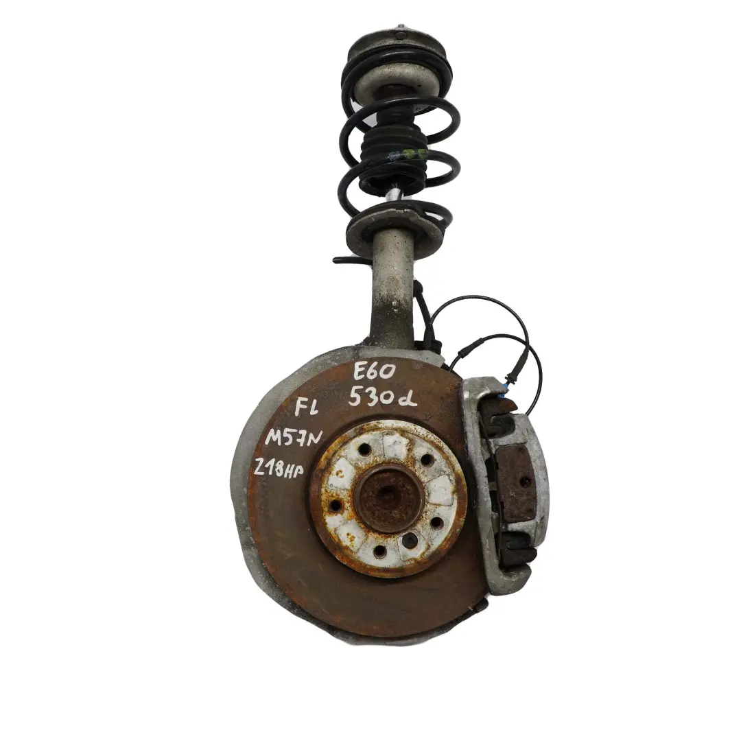 M57N Ammortizzatore Anteriore Sinistro Alloggiao Pinza Freno per BMW E60 530d con numero di parte 31326764457 BMW E60 530d M57N Ammortizzatore Anteriore Sinistro Alloggiao Pinza Freno - SKU 6764457-2 - Numero di parte 31326764457