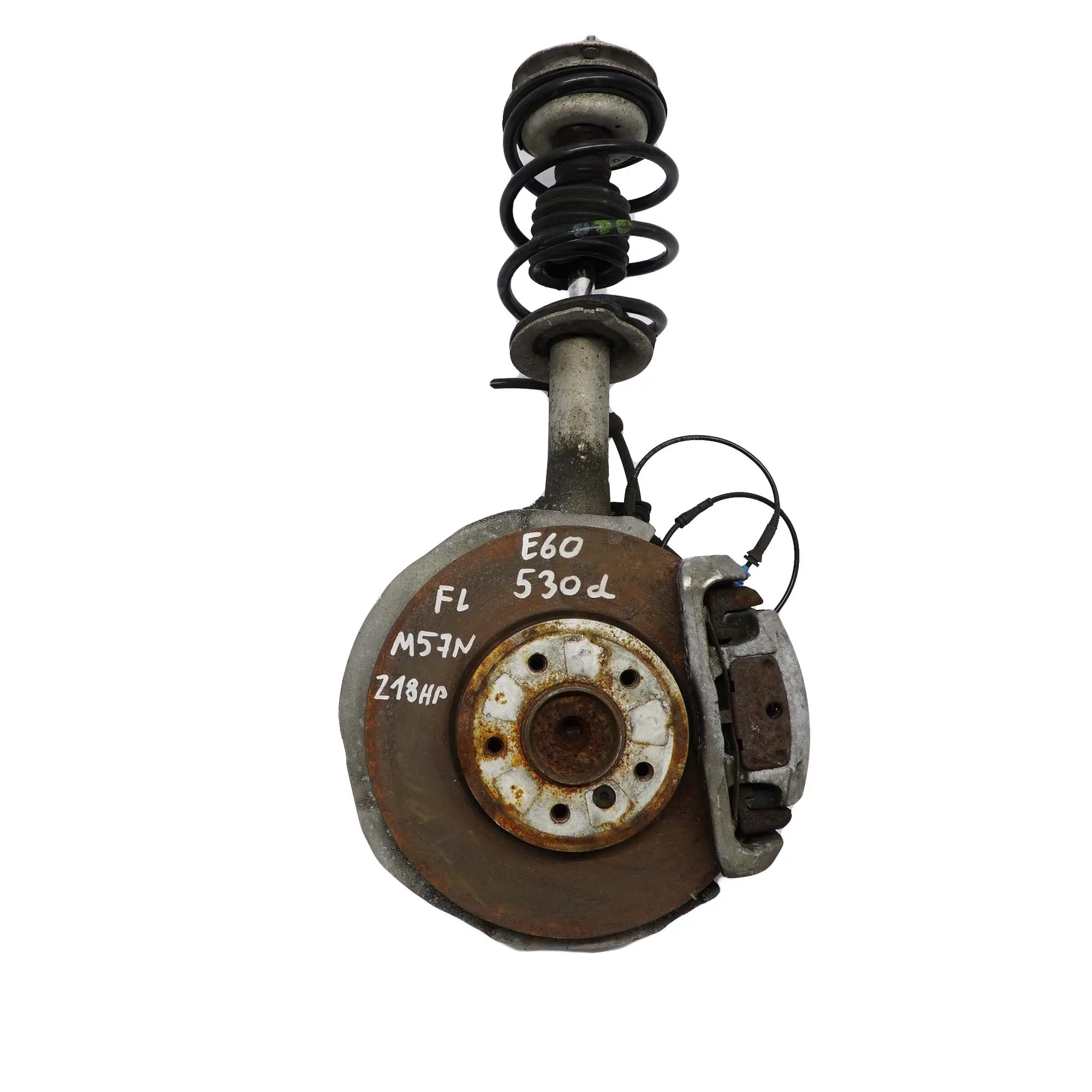 BMW E60 530d M57N Muelle Delantero Izquierdo Pata Buje Pinza Freno Disco