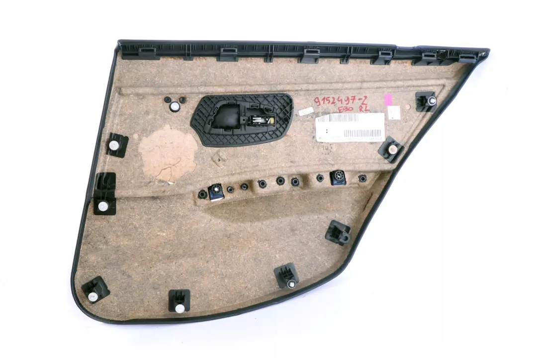 Alcantara Rear Left N/S Door Card Blue Shadow to BMW 3 Series E90 M Sport with Part number 9152497 BMW 3 Series E90 M Sport Alcantara Rear Left N/S Door Card Blue Shadow - SKU 9152497 - Part number 9152497