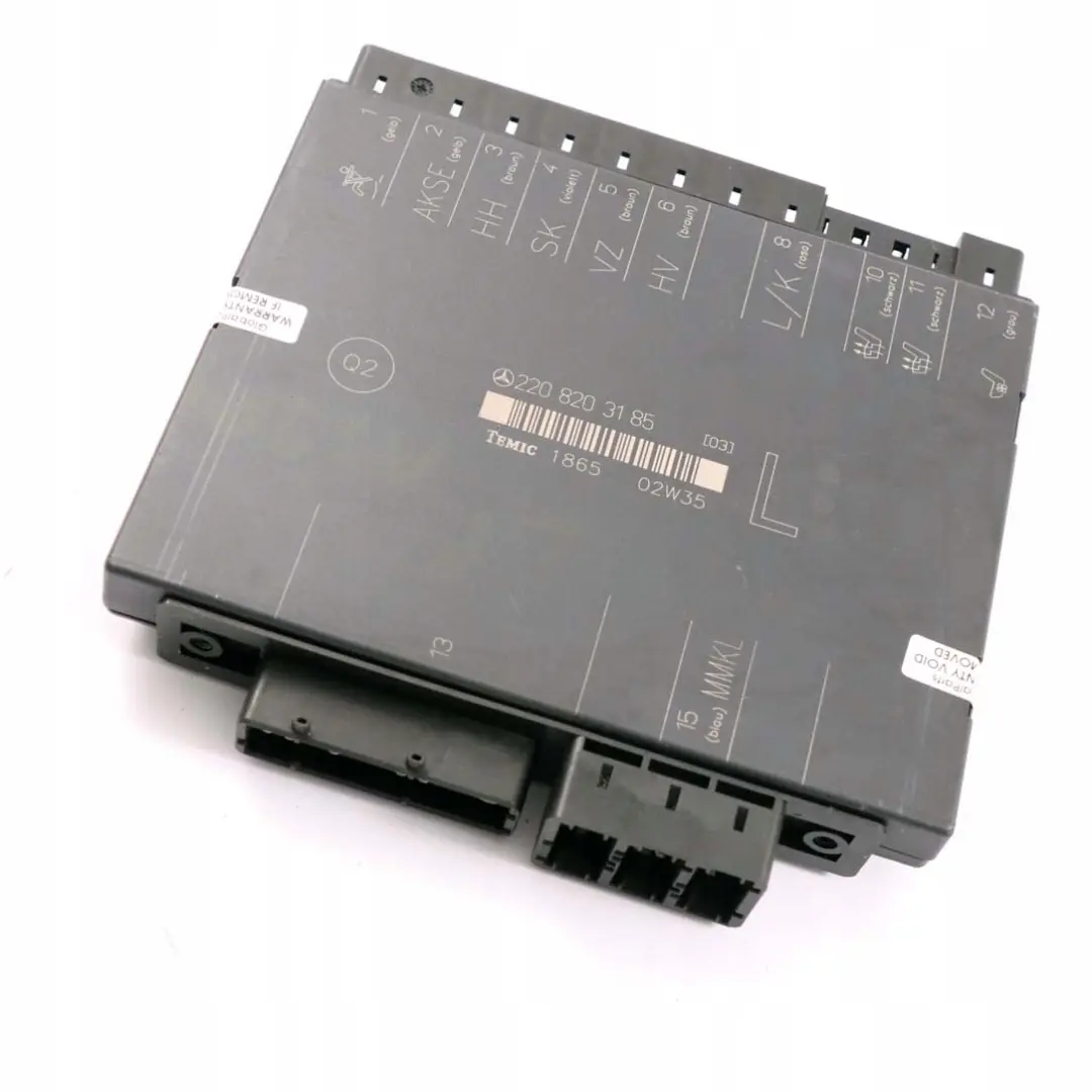 Mercedes-Benz S W220 Seat Memory Control Unit Module Front Left to with Part number A2208203185 Mercedes-Benz S W220 Seat Memory Control Unit Module Front Left - SKU A2208203185 - Part number A2208203185