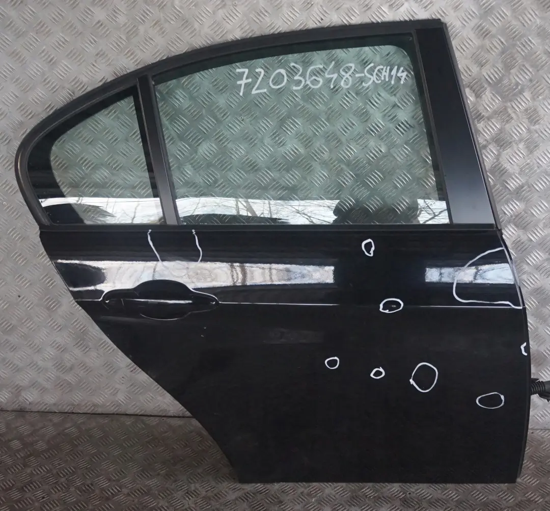 BMW 3 Series 14 E90 Door Rear Right O/S Black Schwarz 2 - 668 - SKU 7203648-SCH14 - Part number 7203648