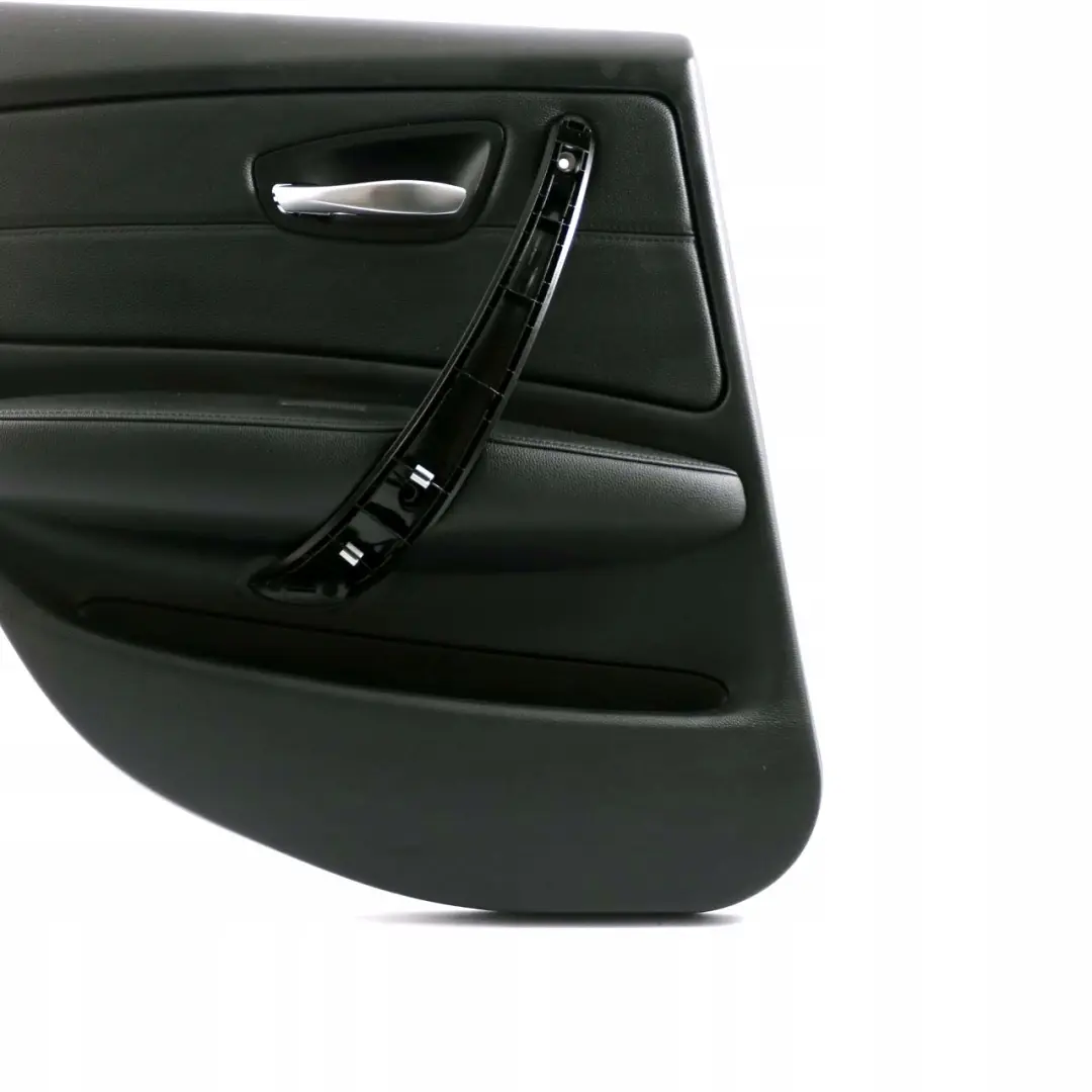 Left N/S Door Card Lining Panel Leather Boston Black to BMW 1 Series E87 LCI Rear with Part number 7224353 BMW 1 Series E87 LCI Rear Left N/S Door Card Lining Panel Leather Boston Black - SKU 7224353 - Part number 7224353