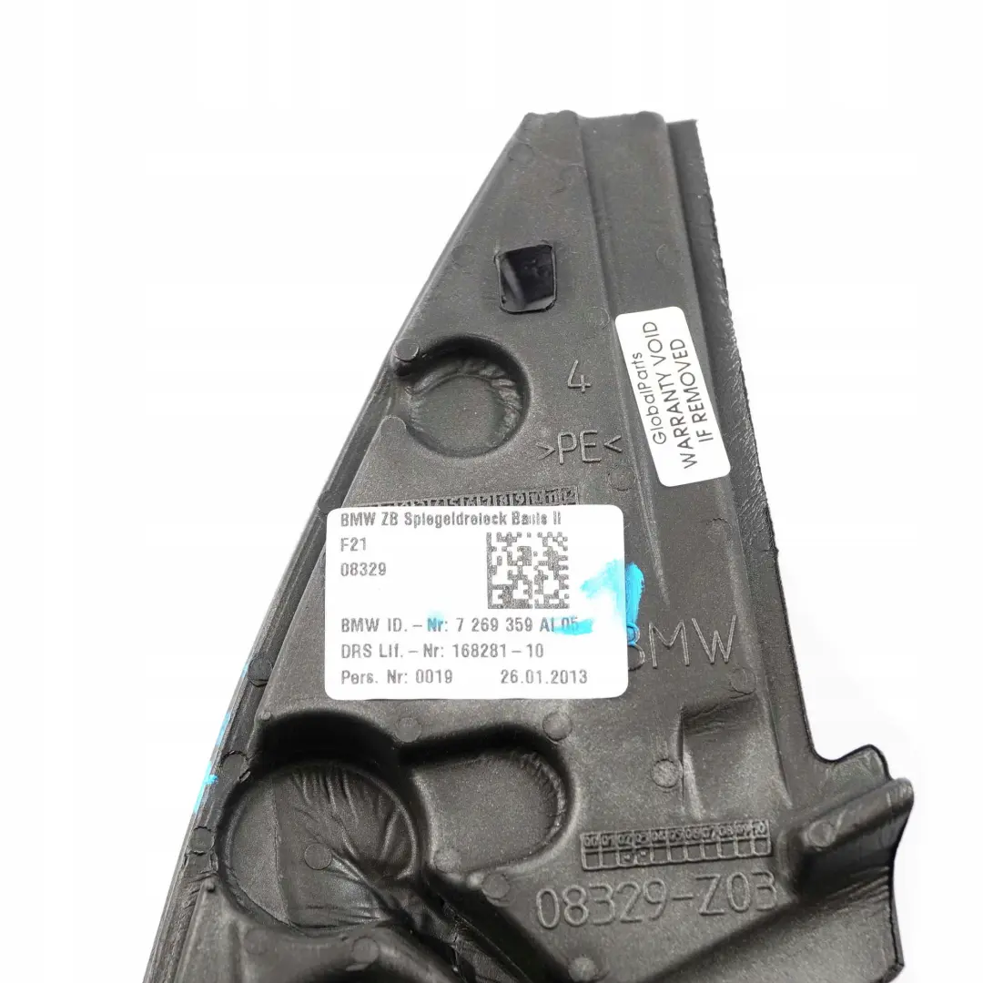 BMW 1 2 F21 F22 F23 F87 Retroviseur Interieur Cache Utiliser a Gauche - SKU 7269359-1 - Numéro de pièce 7269359