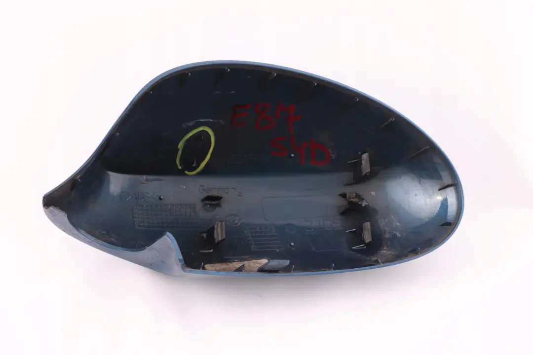 Cap Right O/S Wing Mirror Sydneyblau Metallic Blue to BMW 1 Series E81 E87 Cover with Part number 0032680 BMW 1 Series E81 E87 Cover Cap Right O/S Wing Mirror Sydneyblau Metallic Blue - SKU 0032680-SYD - Part number 0032680