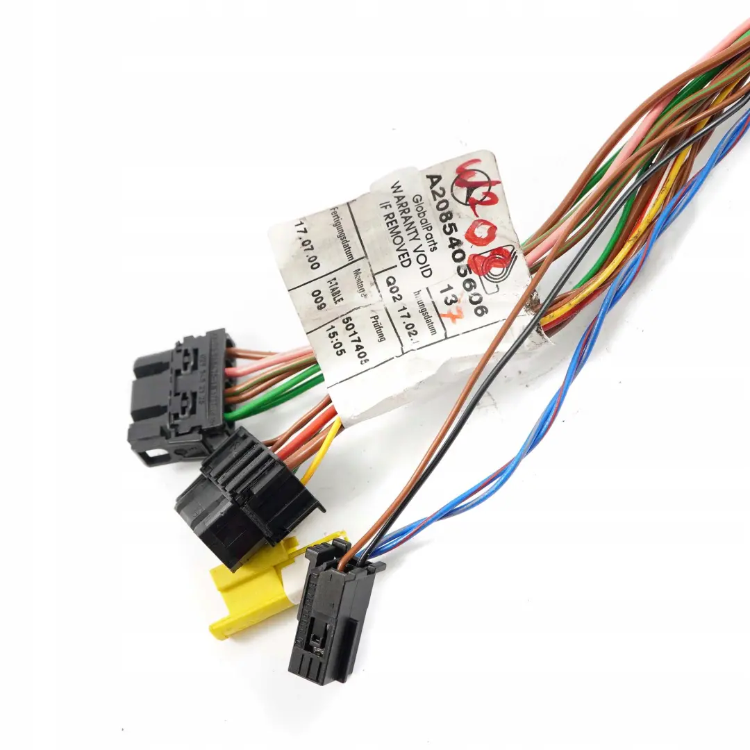 W208 Puerta Delantera Izquierda Derecha Mazo De cables A2085405606 para Mercedes CLK con número de pieza A2085405706 Mercedes CLK W208 Puerta Delantera Izquierda Derecha Mazo De cables A2085405606 - SKU A2085405706 - Número de pieza A2085405706