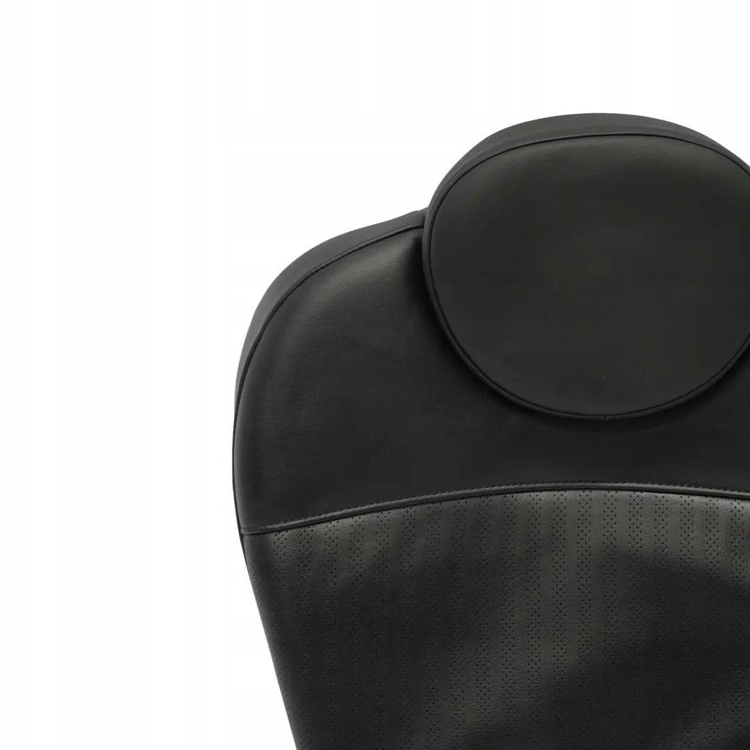 Right O/S Seat Backrest Black Leather Punch to Mini Cooper One R55 Clubman Rear with Part number 7229762 Mini Cooper One R55 Clubman Rear Right O/S Seat Backrest Black Leather Punch - SKU 7229762 - Part number 7229762