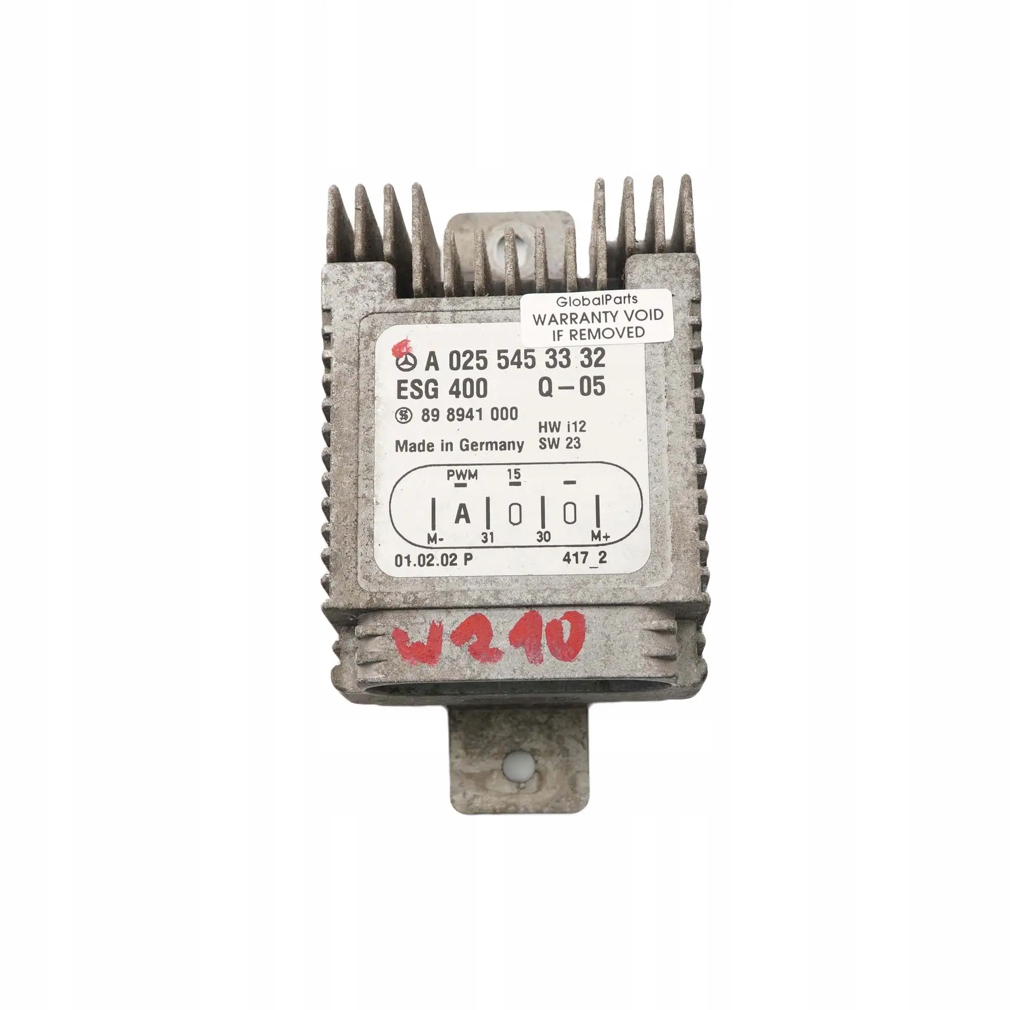 Mercedes W202 W210 Motor Refrigeración Radiador Ventilador Unidad Control Módulo