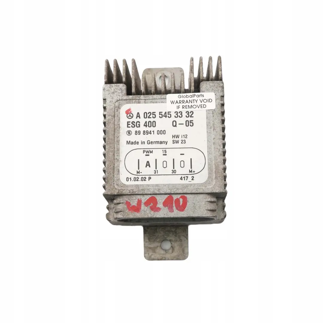 motore raffreddamento radiatore ventola modulo controlo unità per Mercedes W202 W210 con numero di parte A0255453332 Mercedes W202 W210 motore raffreddamento radiatore ventola modulo controlo unità - SKU A0255453332 - Numero di parte A0255453332