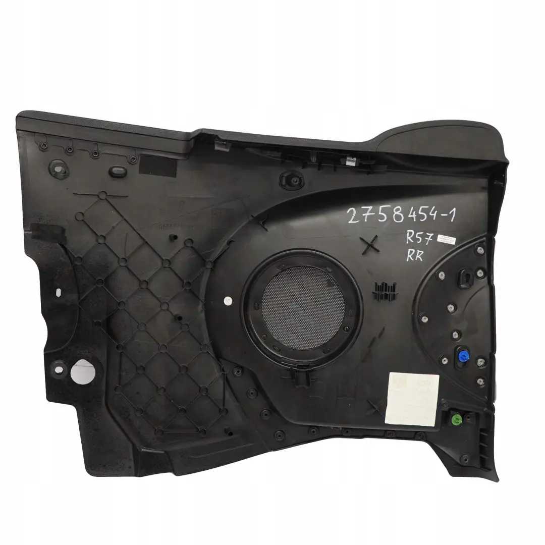 Lateral Trim Panel Right O/S Carbon Black Checkered to Mini Cooper Cabrio R57 Rear with Part number 2758454 Mini Cooper Cabrio R57 Rear Lateral Trim Panel Right O/S Carbon Black Checkered - SKU 2758454-1 - Part number 2758454