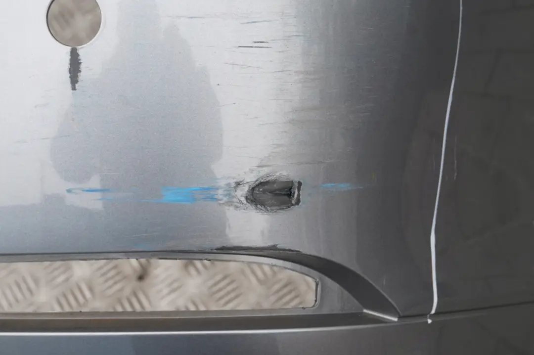 BMW 5 Series E60 1 Saloon Rear Bumper PDC Silbergrau Grey Metallic A08 - SKU 0149318-SBG1 - Part number 0149318