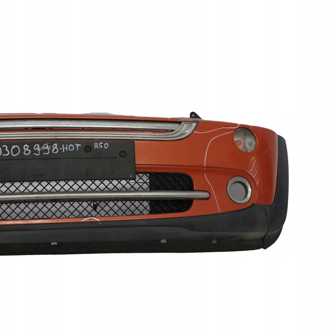 Mini Cooper One R50 R52 Cabrio Complete Front Bumper Panel Hot Orange Metallic - SKU 0308998-HOT - Part number 0308998