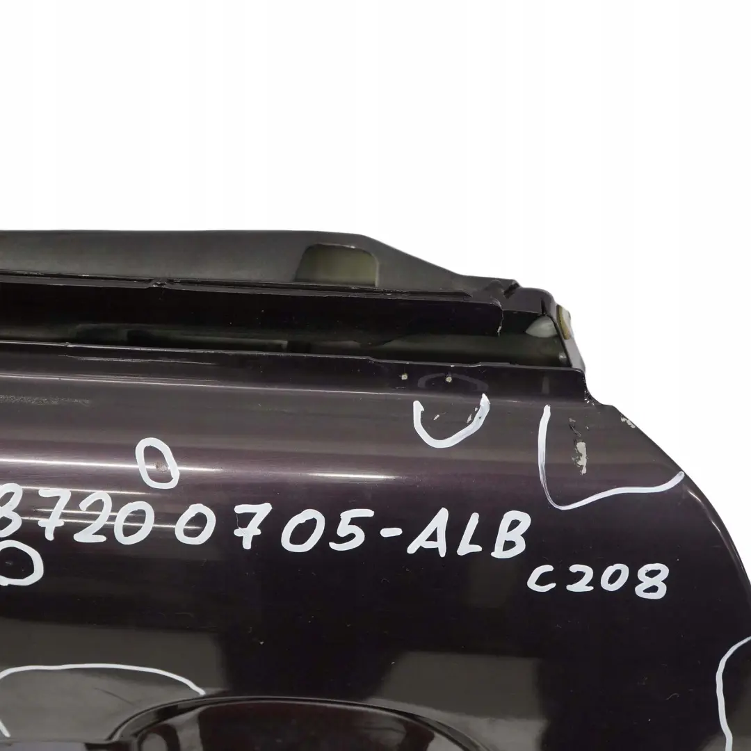  Mercedes-Benz CLK W208 Door Front Left N/S Almandine Black Metallic - 182 - SKU A2087200705-ALB - Part number A2087200705