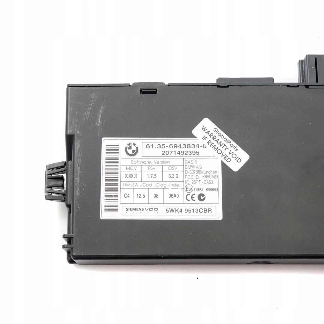 120HP Centralina Dme + CAS3 + Chiave per Mini Cooper R55 R56 N12 1.6 con numero di parte 7600020 Mini Cooper R55 R56 N12 1.6 120HP Centralina Dme + CAS3 + Chiave - SKU 7600020-6 - Numero di parte 7600020