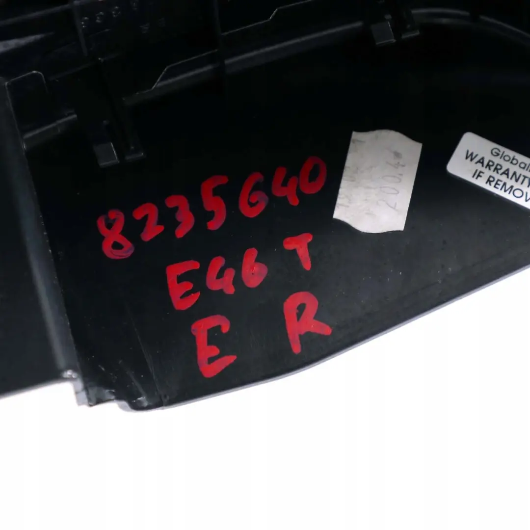 BMW E46 Touring Covering Right O/S Rear Seat Belt Trim Black 8208368 - SKU 8235650 - Part number 8235650