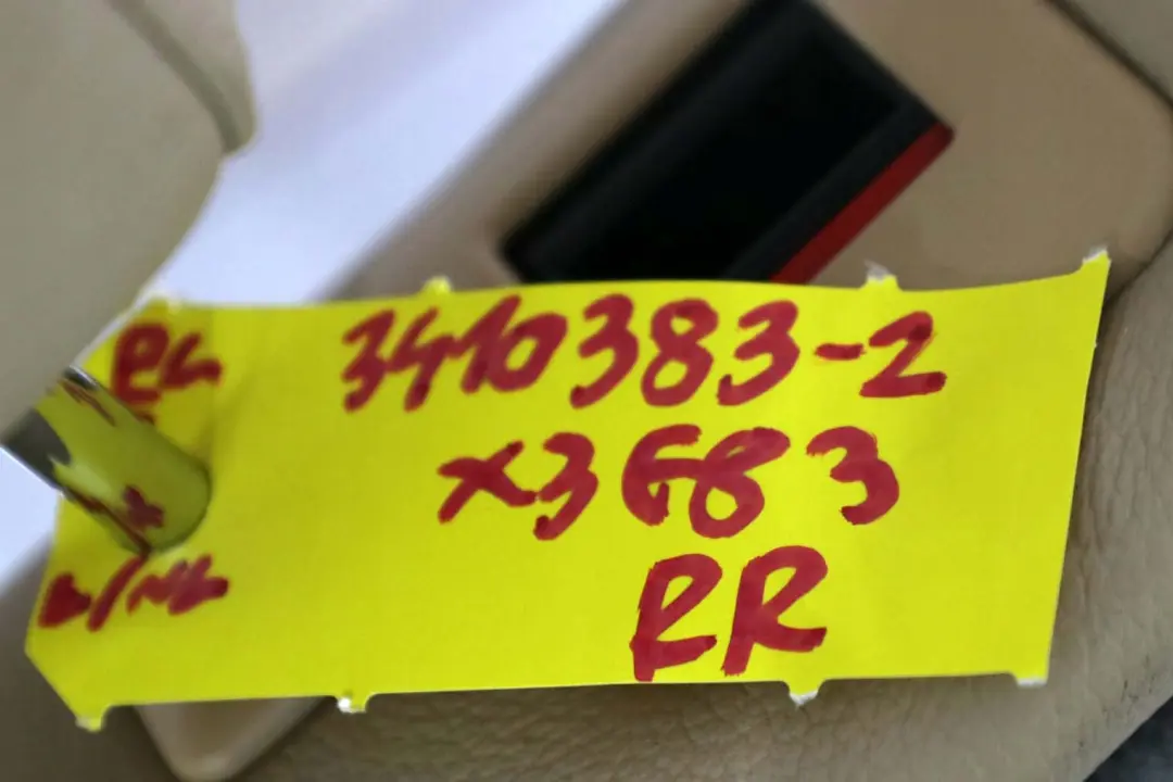 *BMW X3 er E83 Rücksitz Bezug Lehne Hinten Rechts Beige für mit Teilenummer 3410383 *BMW X3 er E83 Rücksitz Bezug Lehne Hinten Rechts Beige - SKU 3410383-2 - Teilenummer 3410383