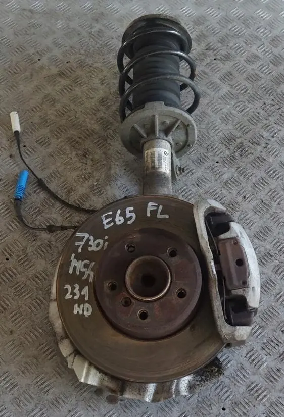 BMW 7 Series E65 730i M54 Front Left N/S Sport Leg Brake Disc Suspension Carrier