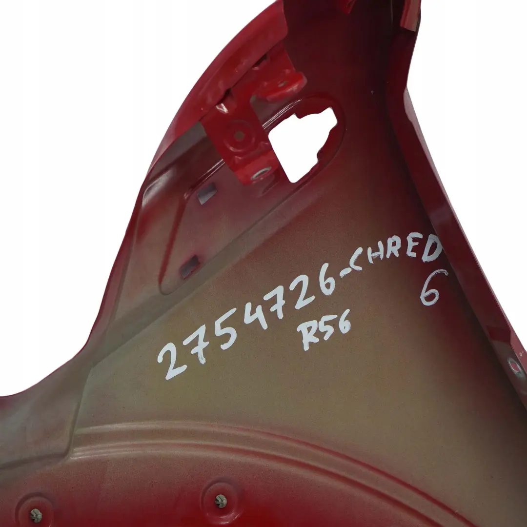 Side Panel Front Right Wing O/S Chili Red - 851 to BMW MINI Cooper R55 R56 R57 R58 with Part number 2754726 BMW MINI Cooper R55 R56 R57 R58 Side Panel Front Right Wing O/S Chili Red - 851 - SKU 2754726-CHRED6 - Part number 2754726
