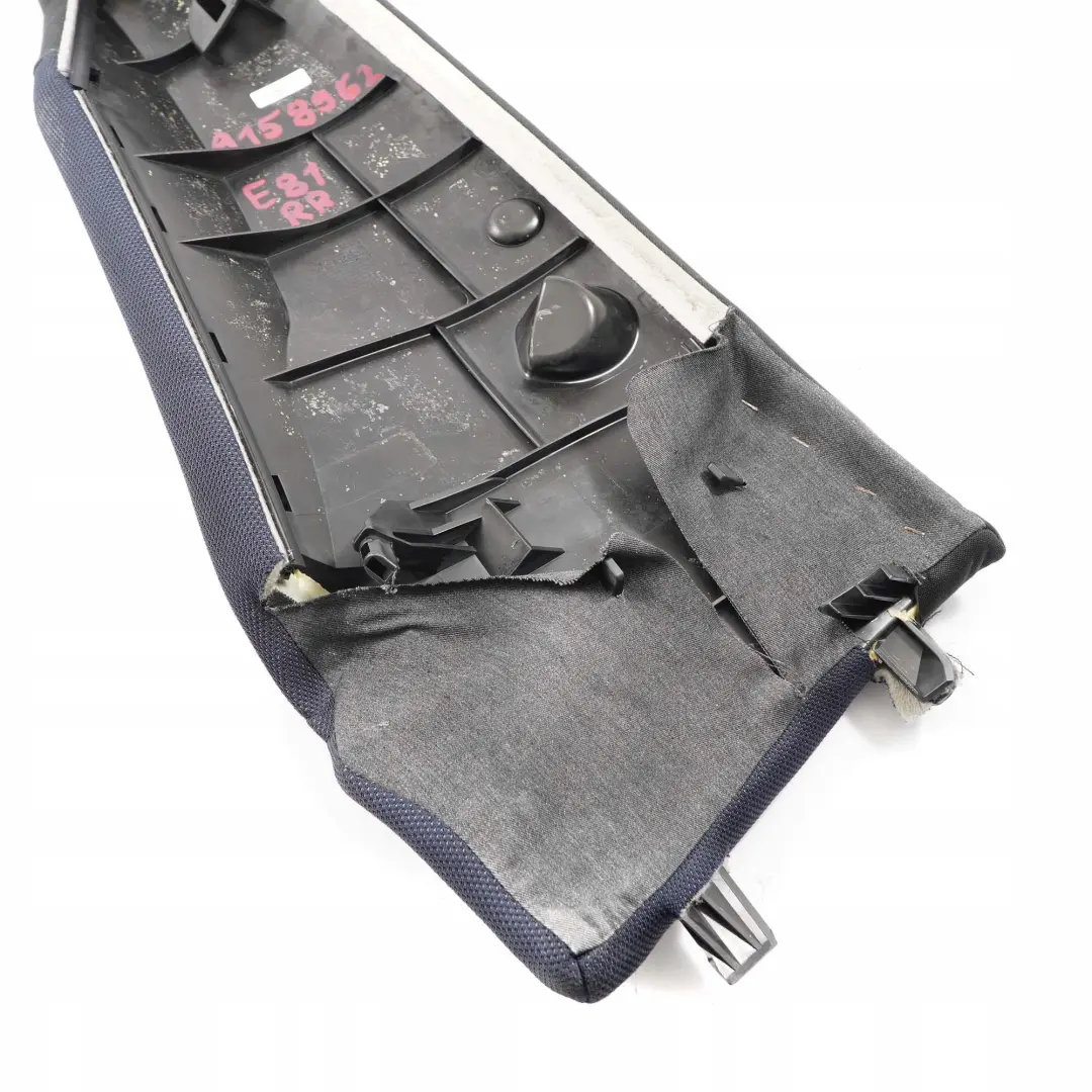 BMW E81 Acabado lateral tela asiento trasero derecho Red Azul Monaco - SKU 9158962 - Número de pieza 9158962
