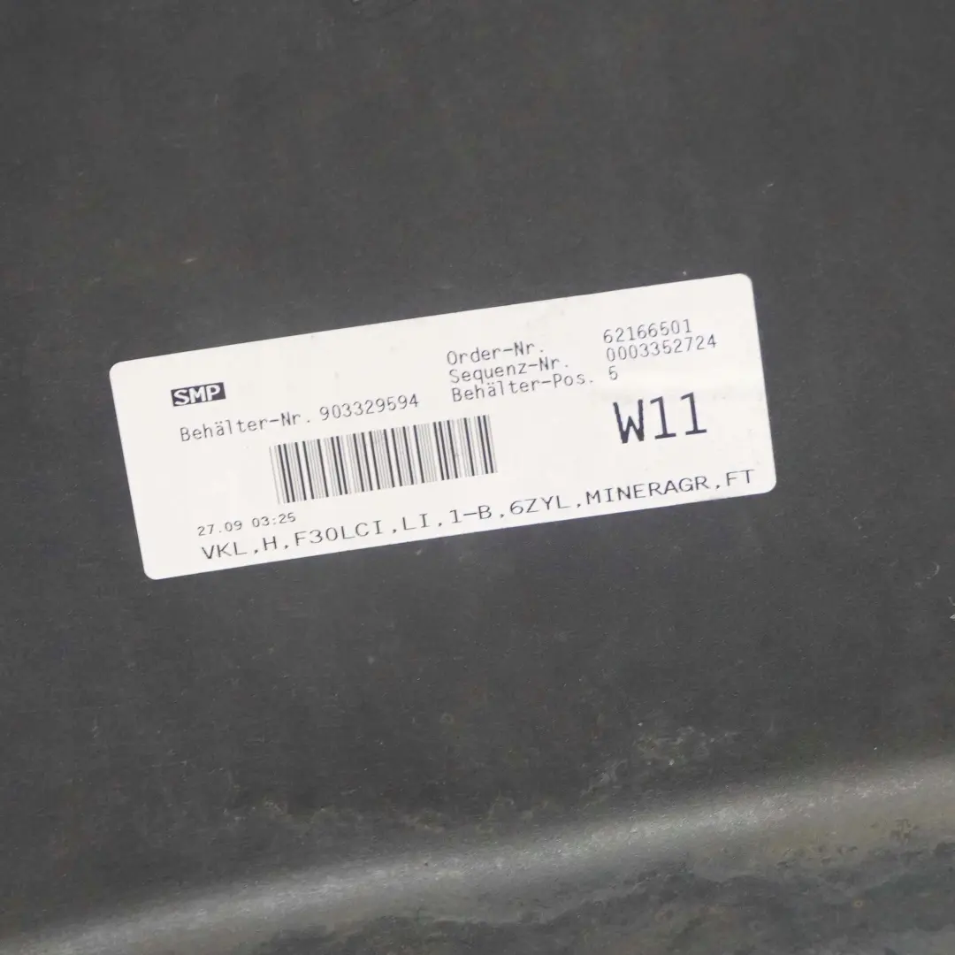 BMW 3 F30 LCI Sport Line Rear Bumper Trim Panel PDC Mineralgrau Grey - B39 - SKU 7384603-MG - Part number 7384603