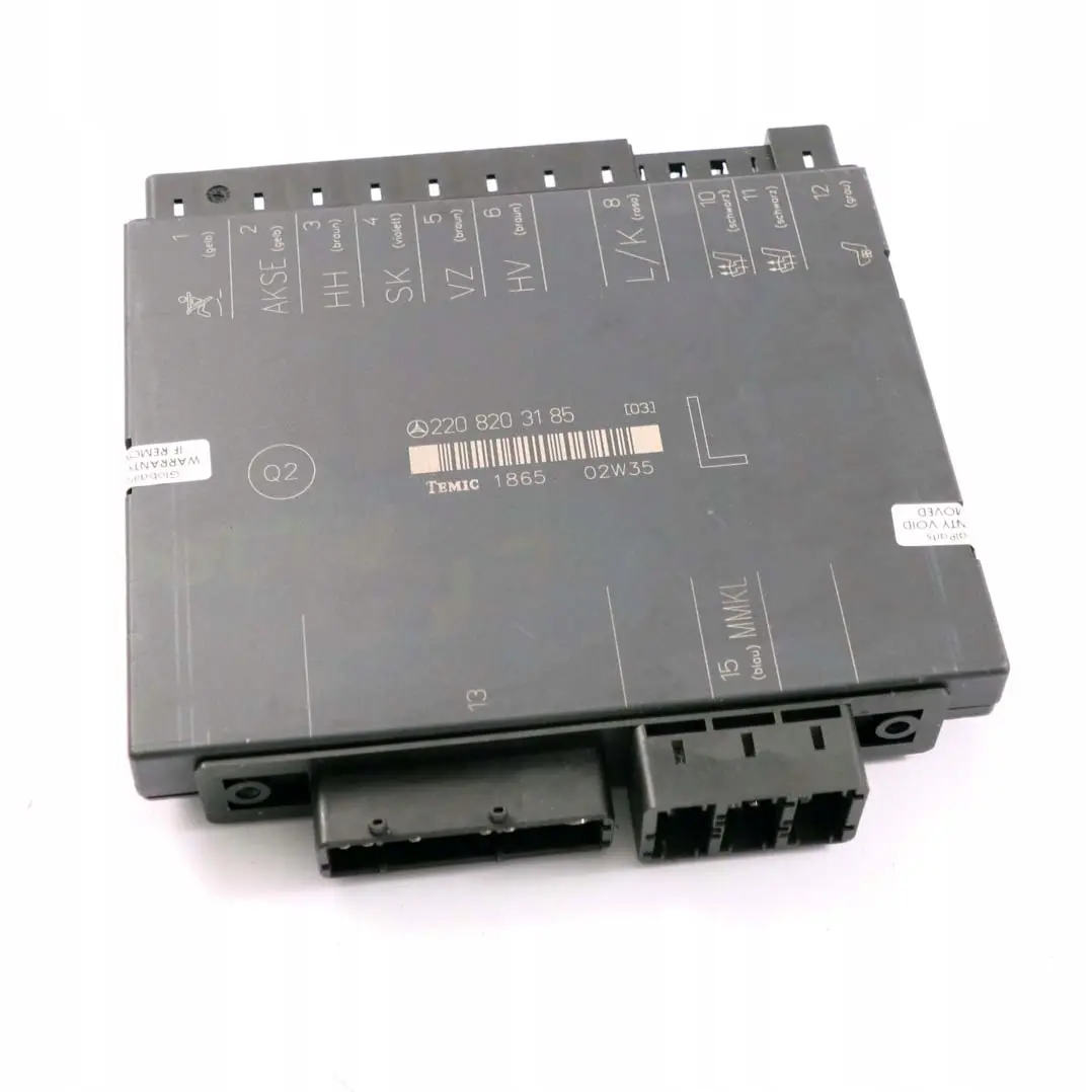 Mercedes-Benz S W220 Sitz Memory Steuergerät Modul Vorne Links für mit Teilenummer A2208203185 Mercedes-Benz S W220 Sitz Memory Steuergerät Modul Vorne Links - SKU A2208203185 - Teilenummer A2208203185