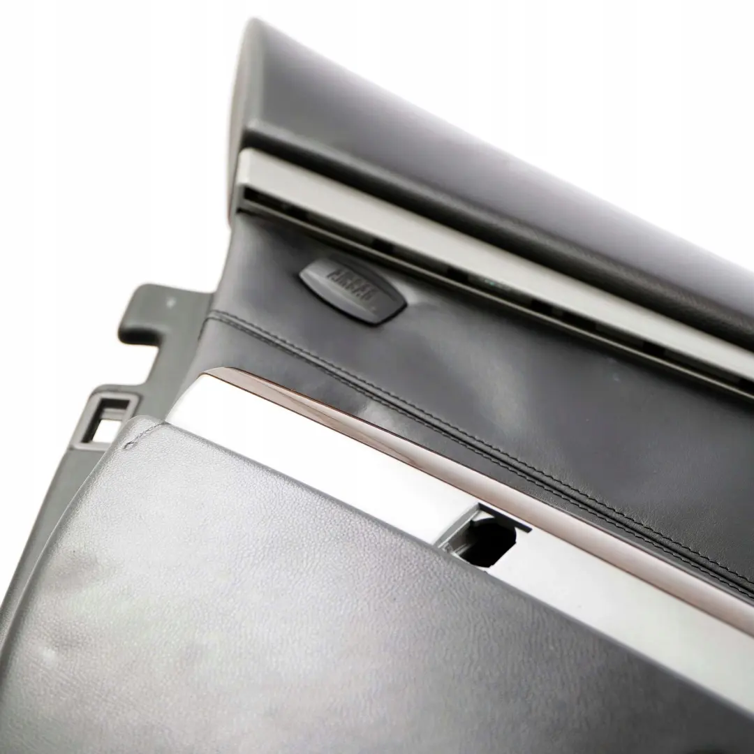 BMW E65 Rear Left Door Card Leather Pearl Black Lining Trim - SKU 9153607 - Número de pieza 9153607