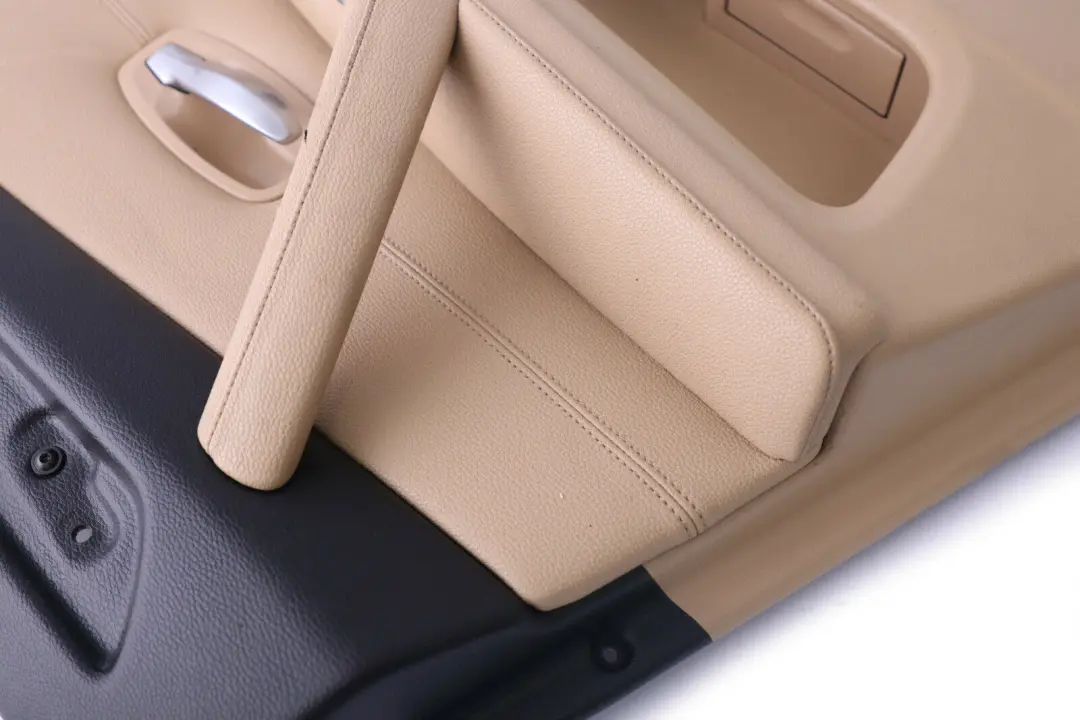 BMW 5 SERIES E60 E61 LCI Door Card Trim Panel Beige Leather Rear Right O/S - SKU 6984392 - Part number 6984392