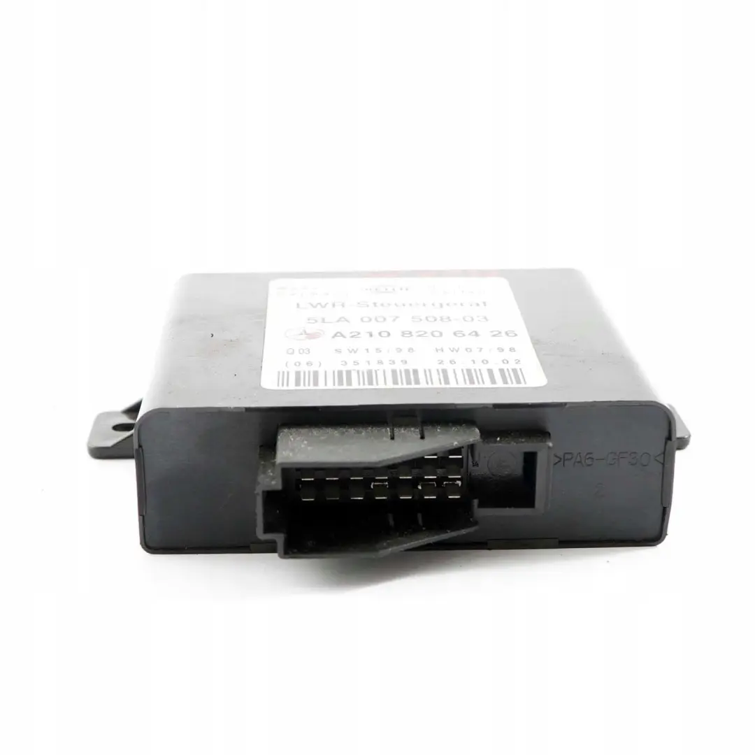 Mercedes-Benz CLK W208 E W210 Xenon Headlight Level Control Unit Module LWR to with Part number A2108206426 Mercedes-Benz CLK W208 E W210 Xenon Headlight Level Control Unit Module LWR - SKU A2108206426 - Part number A2108206426