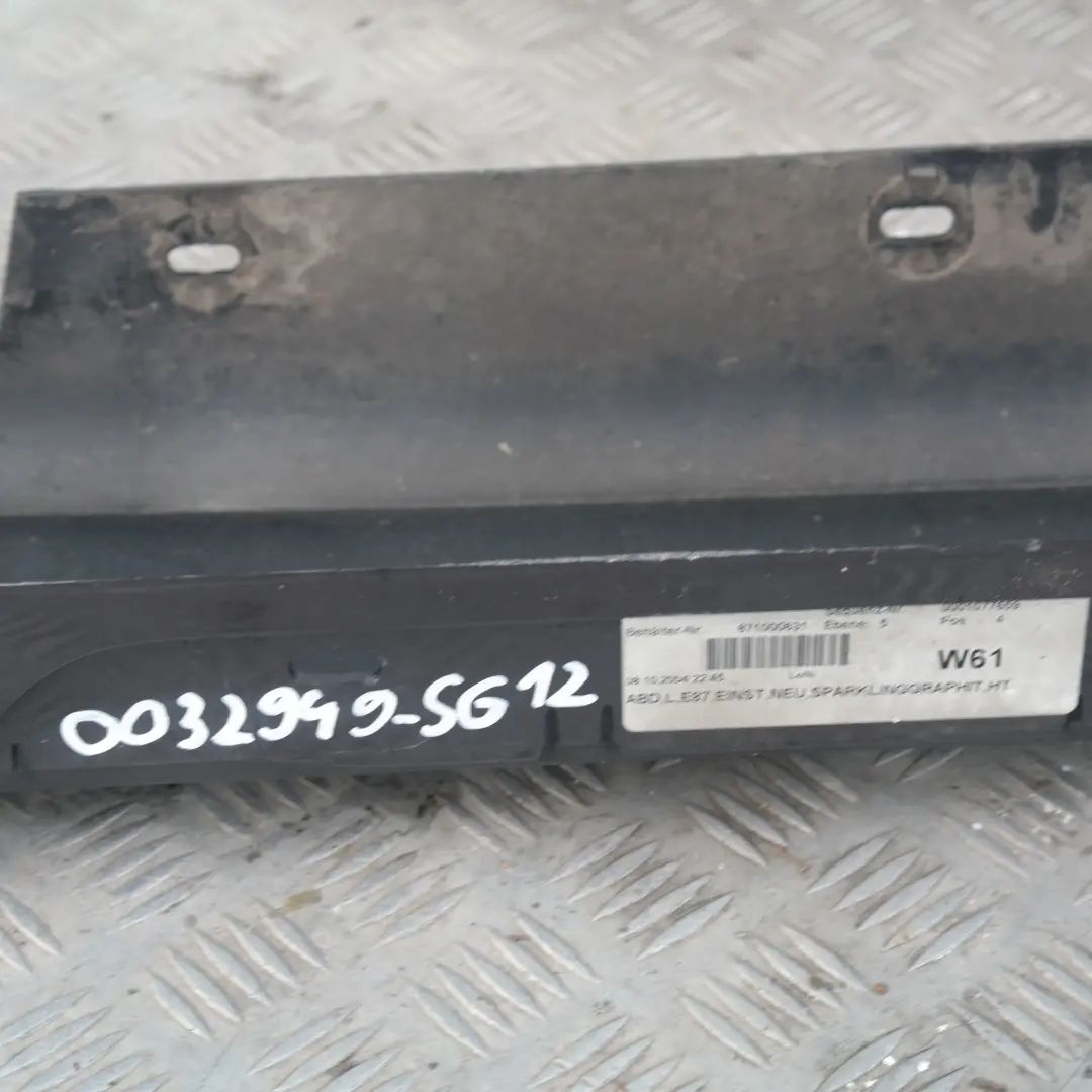 Sill strip side skirt left N/S Sparkling Graphite Metallic WA22 to BMW 1 SERIES E87 with Part number 32949 BMW 1 SERIES E87 Sill strip side skirt left N/S Sparkling Graphite Metallic WA22 - SKU 0032949-SG12 - Part number 32949