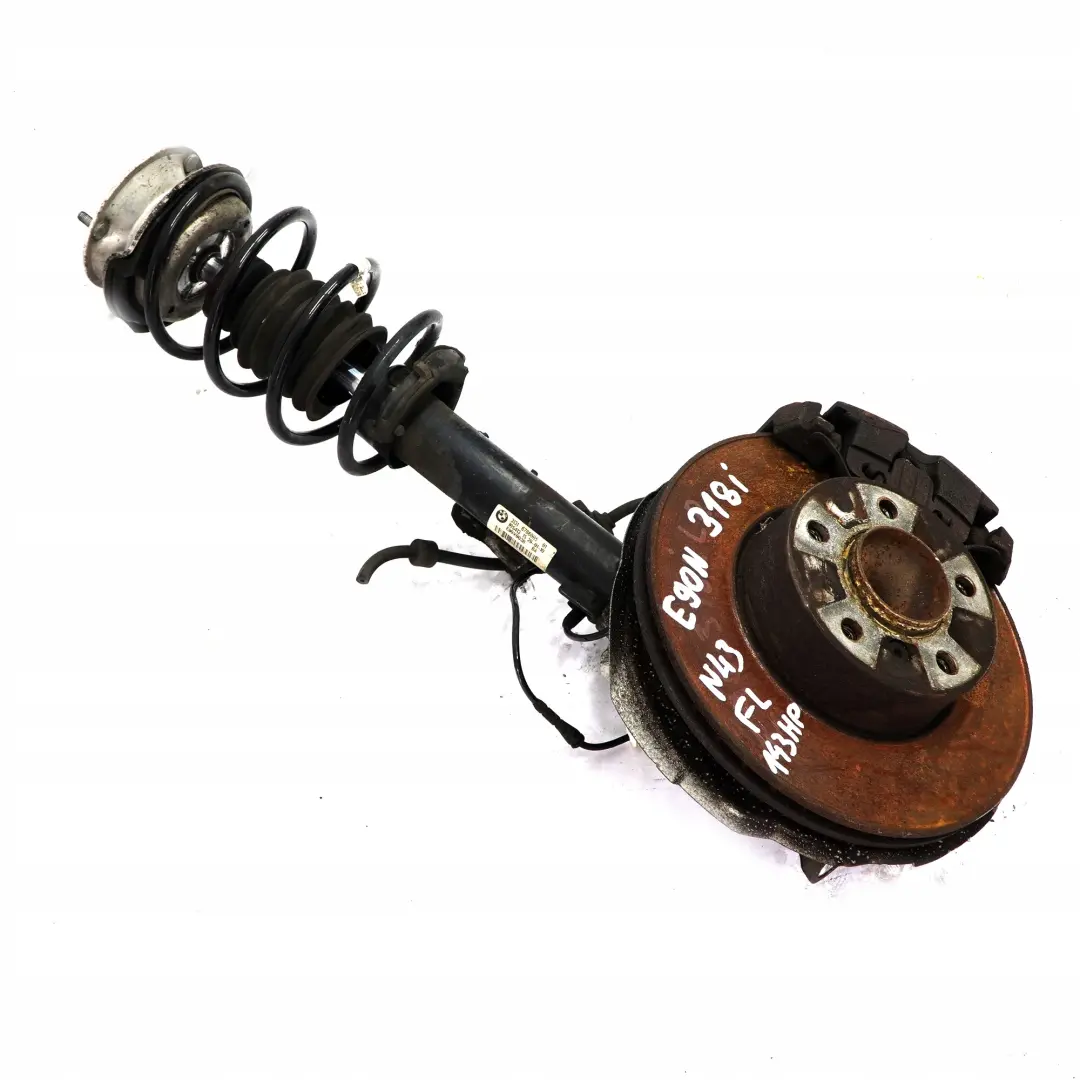 N43 Frente Izquierda Primavera Strut Pierna Freno Suspension Hub para BMW E90 318i con número de pieza 6771723 BMW E90 318i N43 Frente Izquierda Primavera Strut Pierna Freno Suspension Hub - SKU 6771723-1 - Número de pieza 6771723