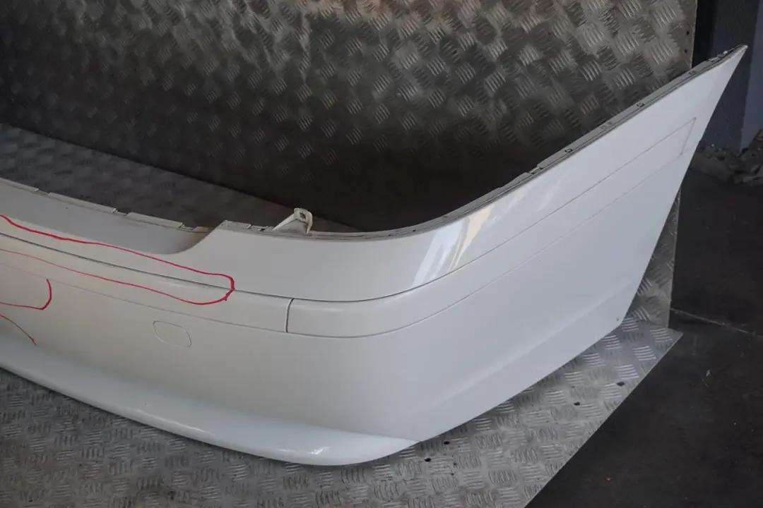 Bumper Trim Panel Alpinweiss Alpine White - 300 to BMW 7 Series E65 E66 Rear with Part number 0136743 BMW 7 Series E65 E66 Rear Bumper Trim Panel Alpinweiss Alpine White - 300 - SKU 0136743-AW - Part number 0136743