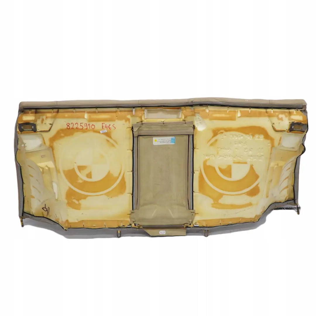 BMW 3 E46 Saloon Rear Seat Back Backrest Cover Leather Montana Light Beige - SKU 8225910 - Part number 8225910