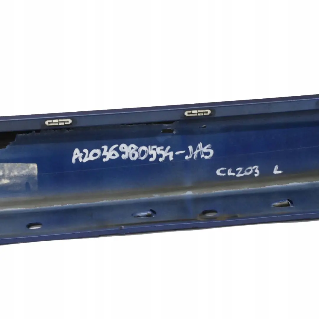  Mercedes-Benz CLC CL203 Sill Side Cover Skirt Left N/S Jaspisblau Blue - 345 - SKU A2036980554-JAS - Part number A2036980554