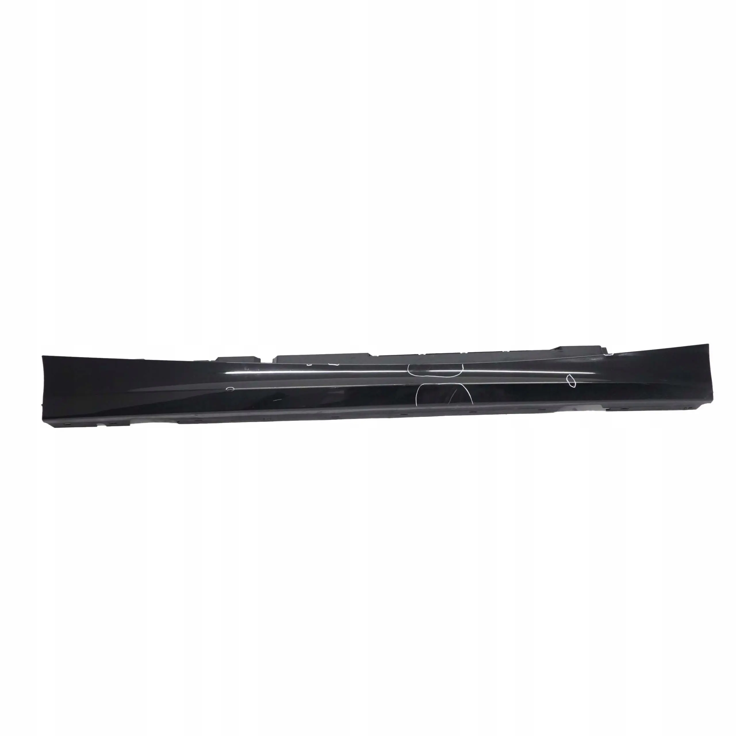 BMW E87 LCI 6 Sill Strip Faldon Lateral Derecho Schwarz 2 Negro - 668
