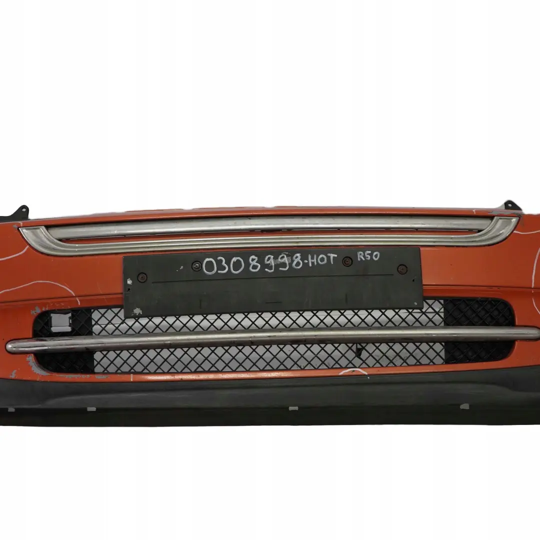 Mini Cooper One R50 R52 Cabrio Complete Front Bumper Panel Hot Orange Metallic - SKU 0308998-HOT - Part number 0308998