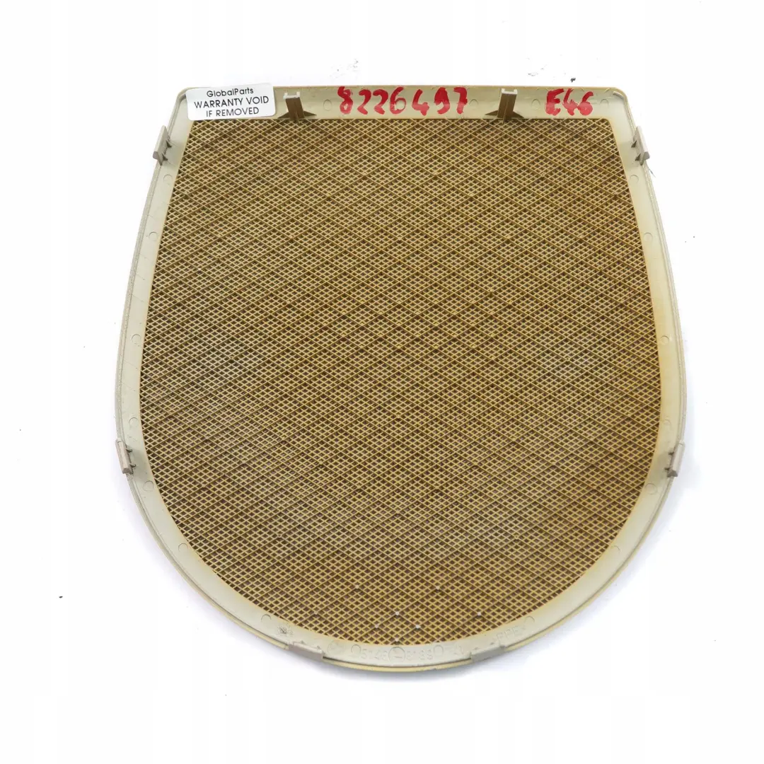 Tapa Altavoz Estante Trasero Luz Biege para BMW E46 Berlina con número de pieza 8226497 BMW E46 Berlina Tapa Altavoz Estante Trasero Luz Biege - SKU 8226497 - Número de pieza 8226497
