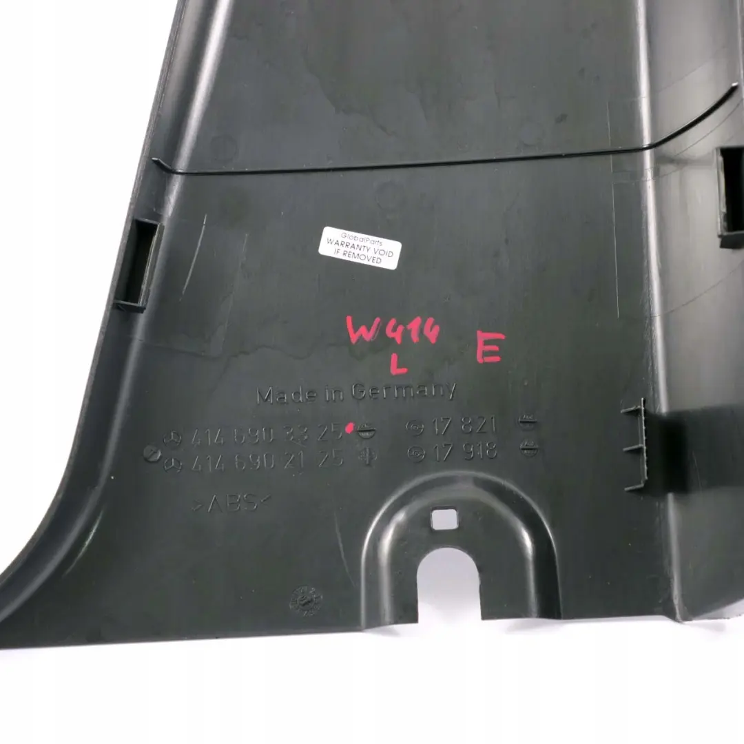 Mercedes-Benz Vaneo W414 B-Pillar Left N/S Bottom Trim Panel Black to with Part number A4146903325 Mercedes-Benz Vaneo W414 B-Pillar Left N/S Bottom Trim Panel Black - SKU A4146903325 - Part number A4146903325