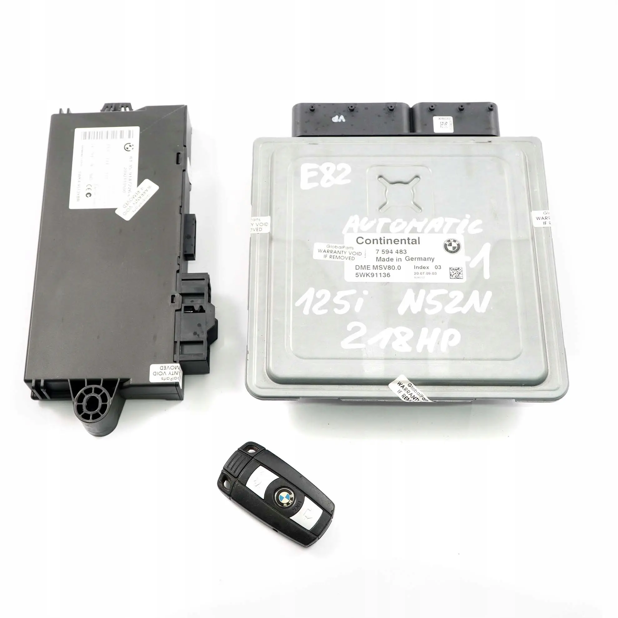 BMW E82 E88 125i N52N 218HP ECU Kit DME 7594483 CAS3 + Llave Automatico