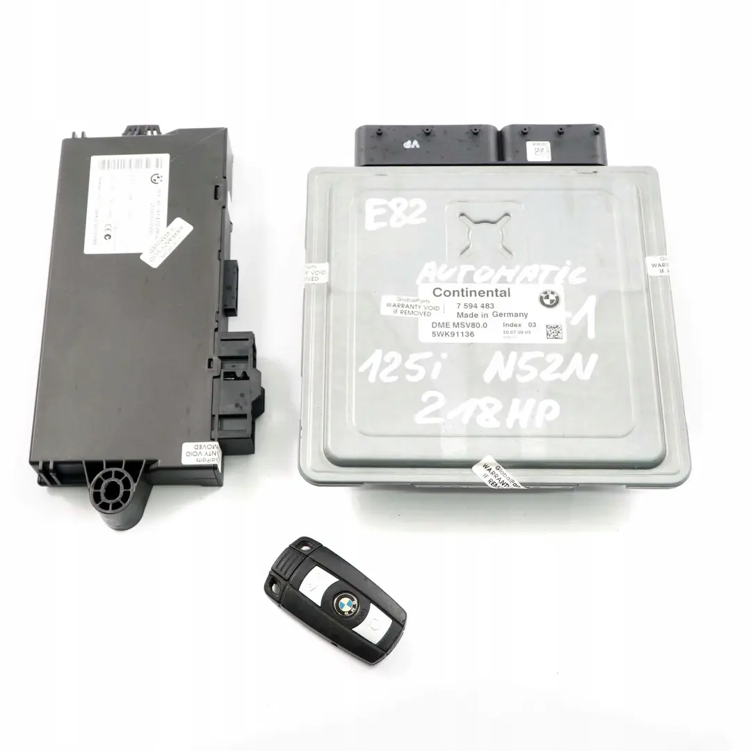 BMW E82 E88 125i N52N 218PS ECU Kit Motor Steuergerät DME CAS3 Schlüss - SKU 7594483-1 - Teilenummer 7594483