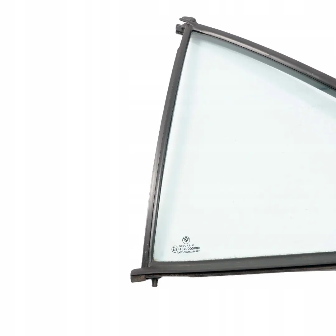 Left N/S Side Quarter Window Glass Green AS2 to BMW 3 Series E36 Saloon Rear with Part number 8122413 BMW 3 Series E36 Saloon Rear Left N/S Side Quarter Window Glass Green AS2 - SKU 8122413 - Part number 8122413