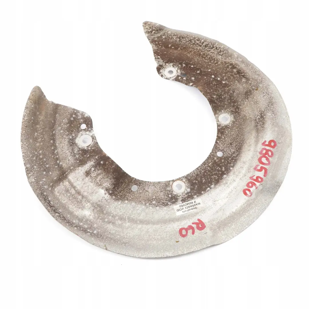 Osłona tarczy tylna prawy lewy tył do MINI R60 R61 o numerze 9805960 MINI R60 R61 Osłona tarczy tylna prawy lewy tył - SKU 9805960 - Numer Części 9805960