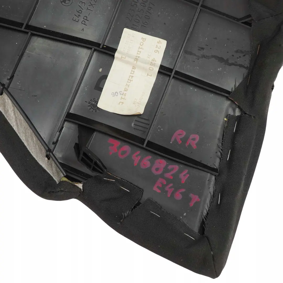 Break Touring Siege Arriere Lateral Droite Reference Tissu Grise pour BMW E46 à propos du numéro de pièce 7046824 BMW E46 Break Touring Siege Arriere Lateral Droite Reference Tissu Grise - SKU 7046824 - Numéro de pièce 7046824